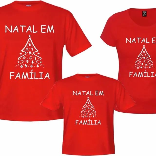 Camisetas Natal Família Personalizadas com o Sobrenome da Família - Monte  seu Kit Conjunto Camisetas Família Natalina