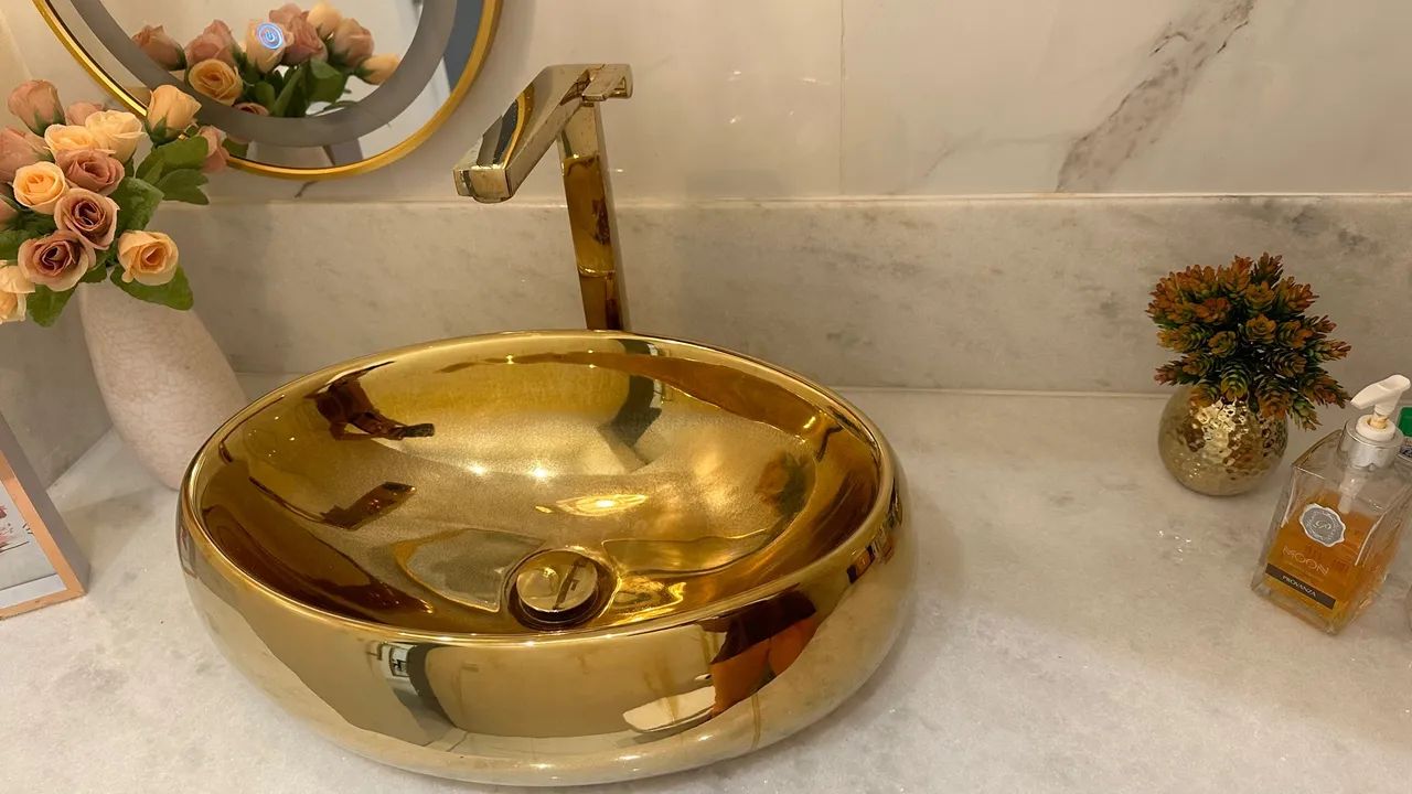 Cuba dourada para Banheiro - Foto 2