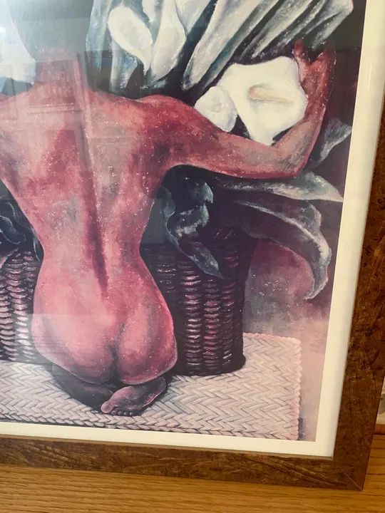 Quadro pintura com Mulher e Flores - Foto 2