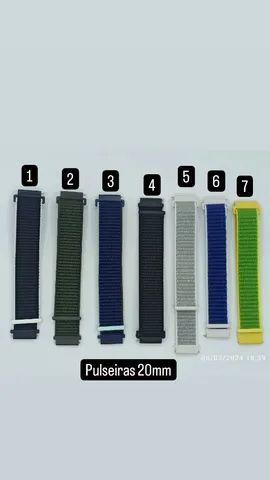 Pulseira de Nylon com velcro 22mm para relógio smartwatch 
