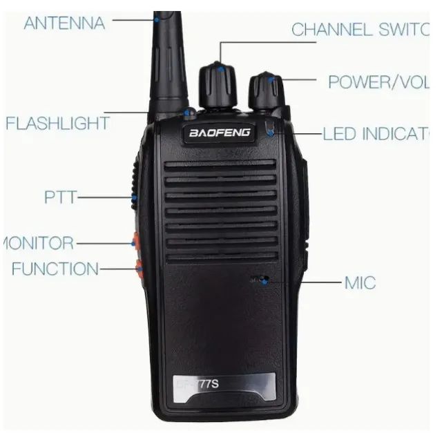 Kit 2 Rádio De Comunicador Baofeng 777S 5km Walk Talk 16 Canais Bf 777s - Foto 4