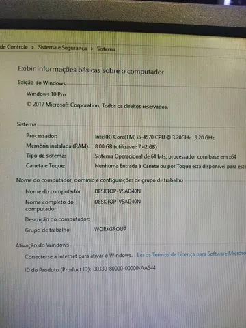 Kit i5 de 4 geração, 8gb de memória
