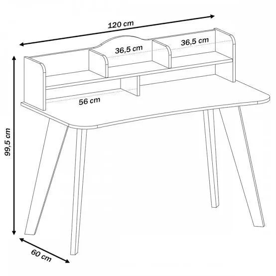 Mesa de estudo branca com prateleira( entrega grátis em Bauru) - Foto 2