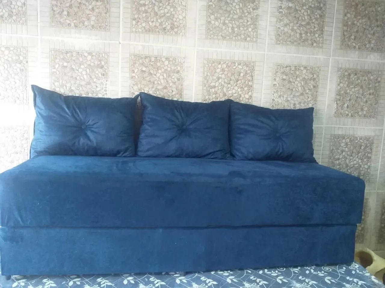 Sofa cama 3 almofadas de fábrica  - Foto 3