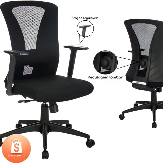 Cadeira Escritório Diretor Tela Giratória BLM-0283 D Conforto Ergonômico Modelo 32967