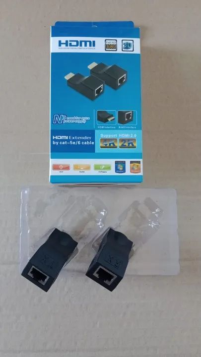 Extensor HDMI Passivo 3D - Até 30 Metros de Alcance com Cabo de Rede UTP CAT5e/6 - Foto 3
