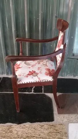 cadeira antiga colonial arte deco - Foto 5