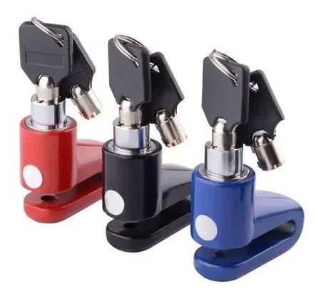 Trava Cadeado Disco Moto e Bicicleta Freio Tranca Pino C 2 Chaves (Entrega Grátis) - Foto 4