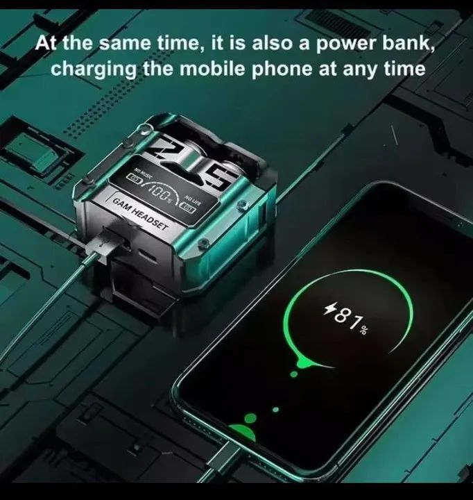 Fone bluetooth M25, display digital inteligente, controle de ruídos, estéreo 5.3 - Foto 4