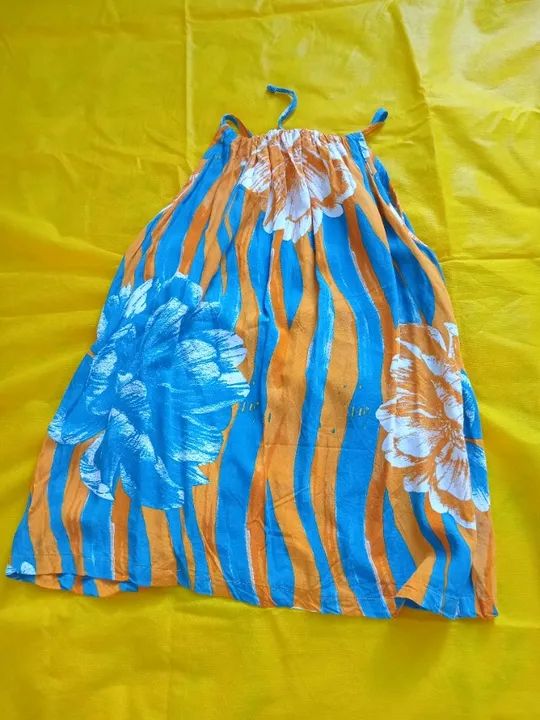 Camisa alcinha estampada azul e laranja p