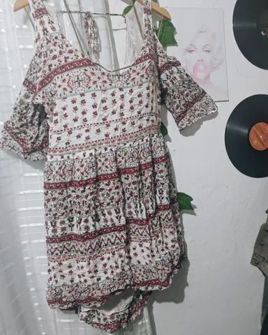 Vestido boho delicado tipo camponesa Tm Gg - Foto 4