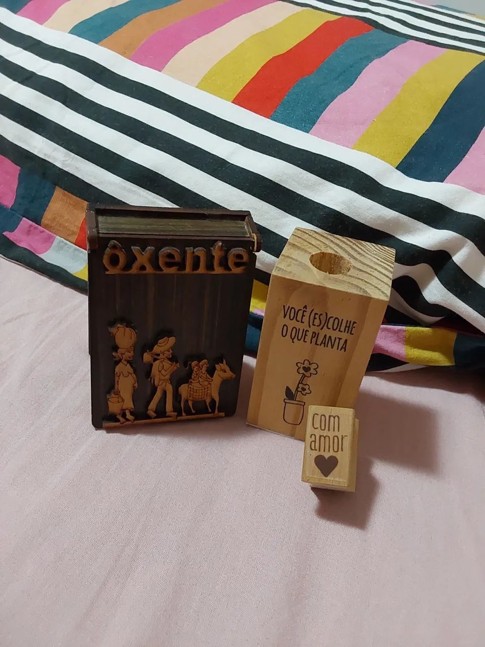 Kit Decorativo de Madeira - Oxente e Frases Motivacionais - Foto 3