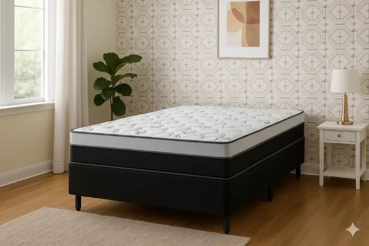 Super Oferta Conjunto Base com Colchão Casal Molas Ensacadas
