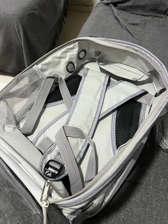 Mochila Pet cinza - Foto 2