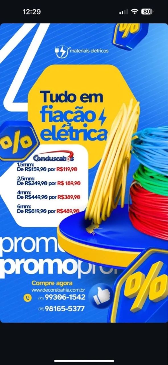Fio Elétrico 4m Conduscabos - Alta Tecnologia - Foto 2