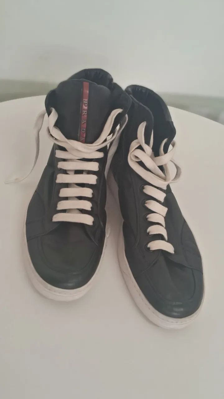 Tênis Prada couro preto 