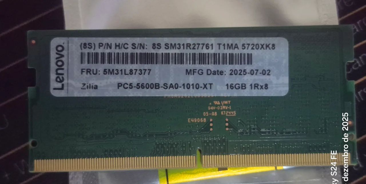 Memória Notebook 16gb DDR5 5600mhz  - Foto 2