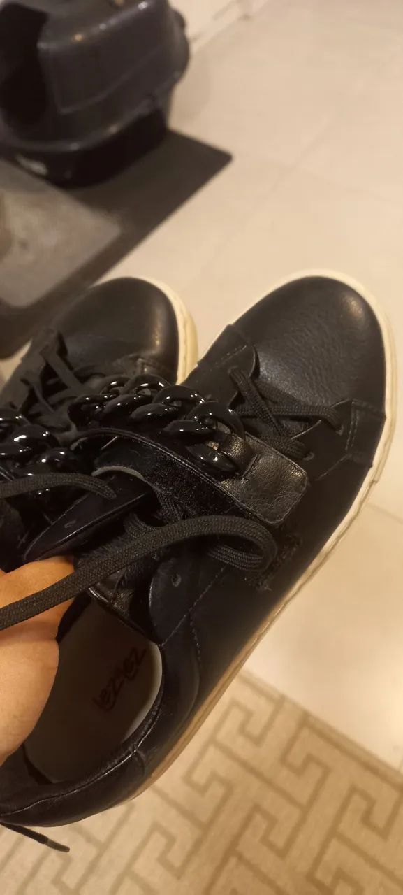 Tenis lezalez Preto e branco  - Foto 2