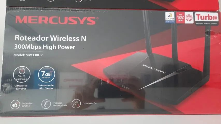 Roteador Mercusys Wireless 3 portas 300mbps MW330HP
