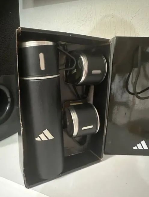 Kit garrafa térmica inox + 2 mini xicaras - Foto 2