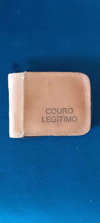 Carteira Unissex com Zíper cor Marrom 