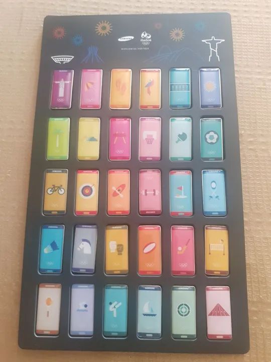 PINS SAMSUNG RIO 2016 COMPLETO OLIMPIADAS 