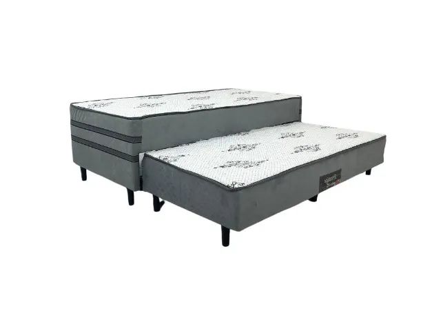 Cama Box Prestige Solteiro com Auxiliar Molas Ensacadas - Receba Amanhã - Foto 5