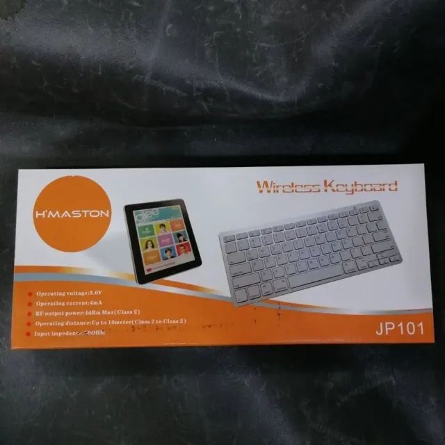 Teclado H'maston Jp101 Sem Fio Branco Ou Preto Bluetooth - Foto 3