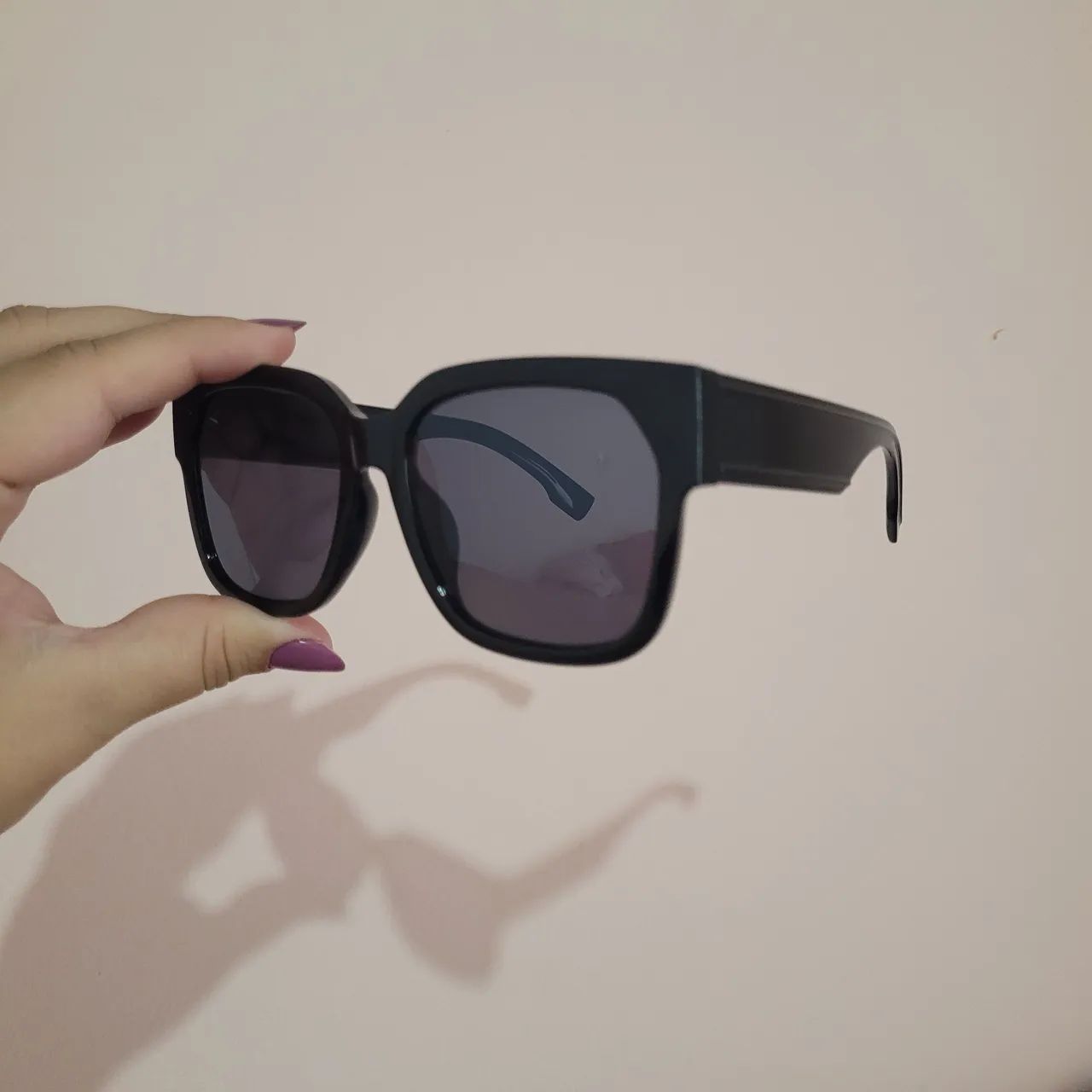 Óculos de sol feminino quadrado preto novo - Foto 4