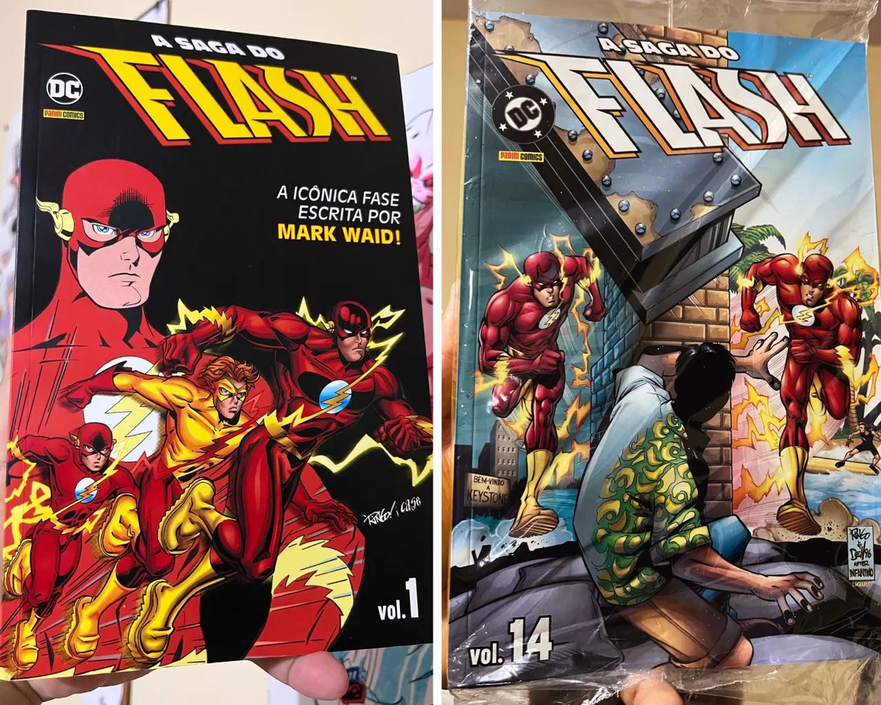 A saga do Flash vol 1 e 14 (volume 14 ainda lacrado)