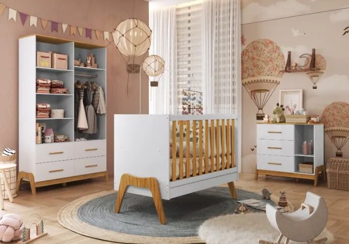 Jogo de Quarto 3peças Guti Retro 100% MDF (Novo) - Foto 2