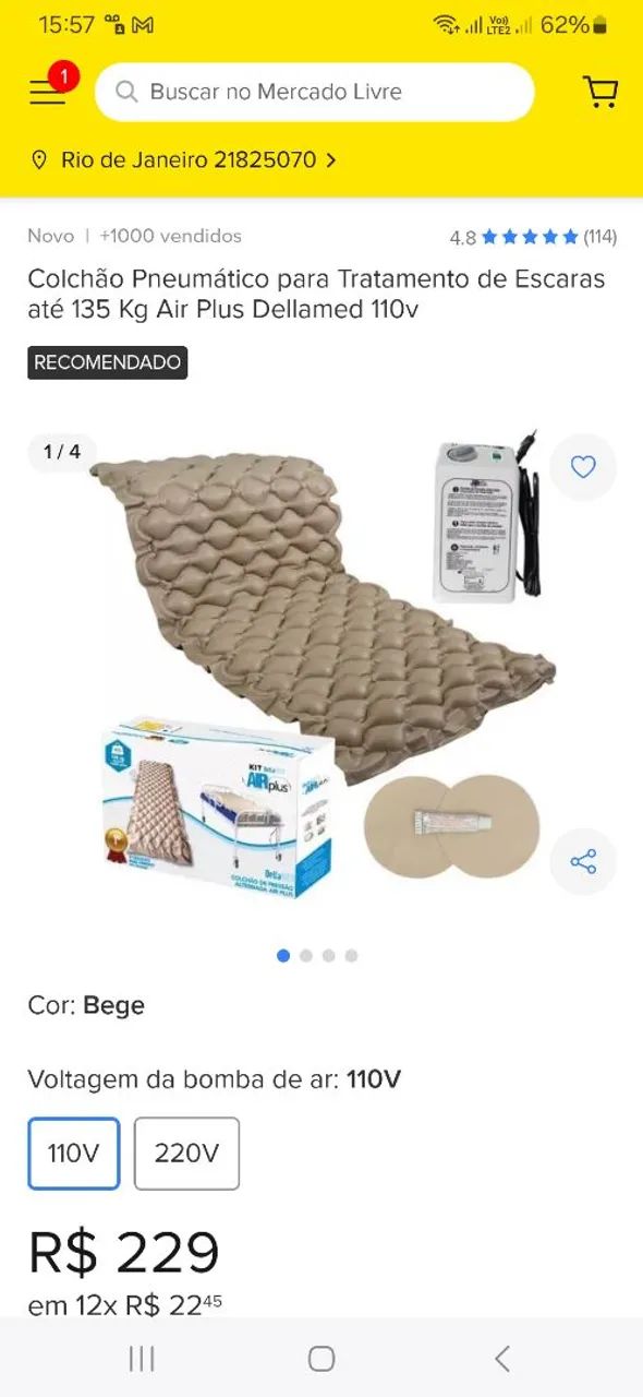 Colchão pneumático 