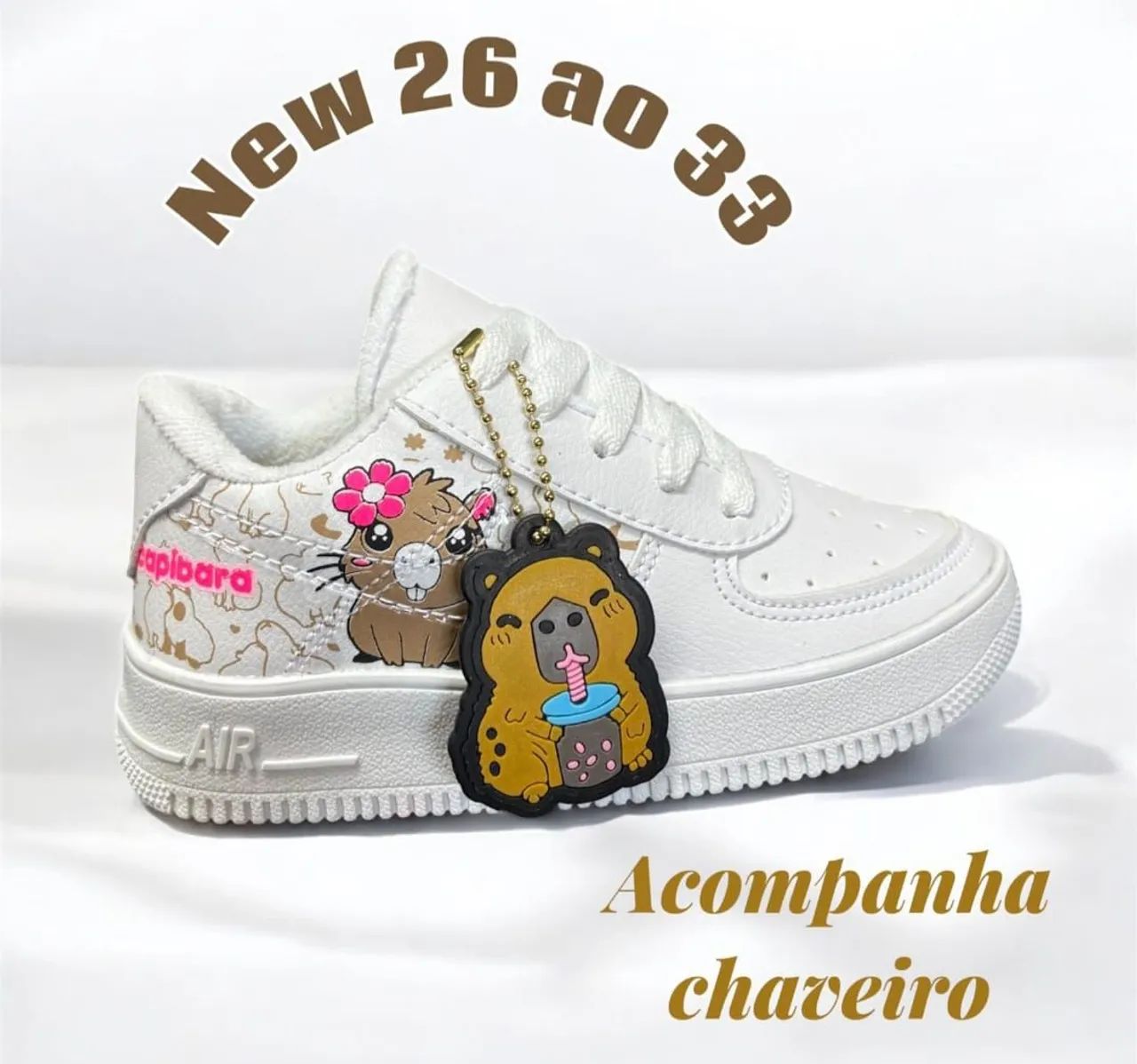 Tênis Infantil Capivara com Chaveiro - Novo! - Foto 3