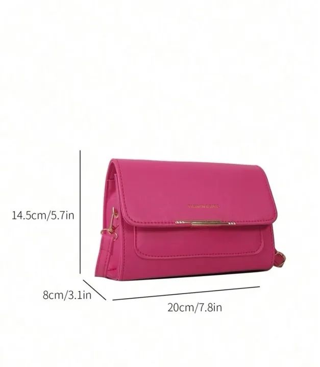 Bolsa de ombro rosa. 20 cm de comprimento - Foto 3