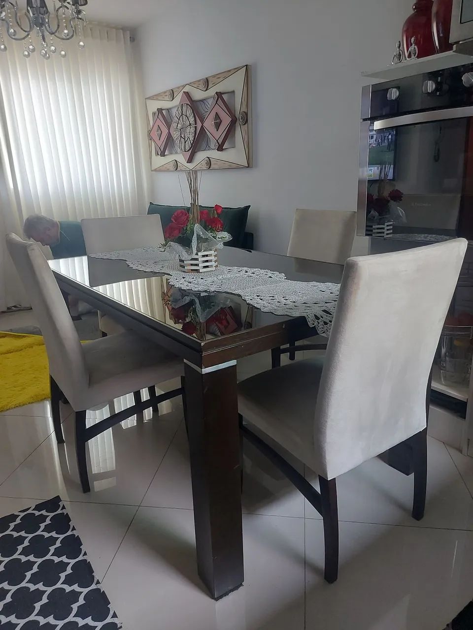 Mesa de Jantar Elegante com Cadeiras - Foto 4