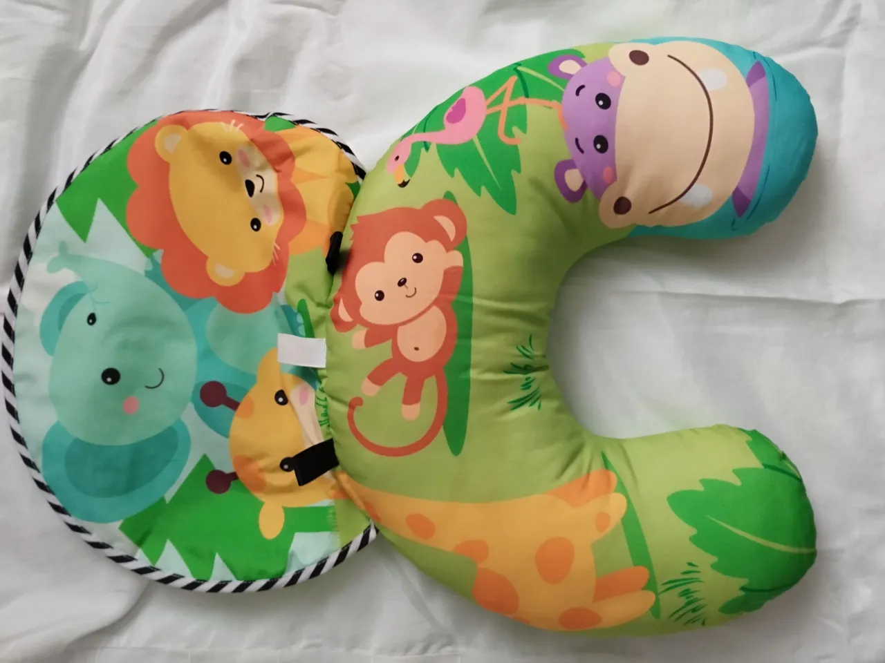 Travesseiro de apoio para bebê - Urso e Elefante com BÔNUS+1 apoio