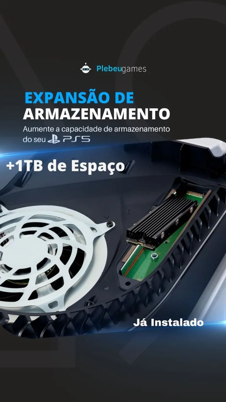 SSD PS5 1TB - Armazenamento extra para Playstation 5