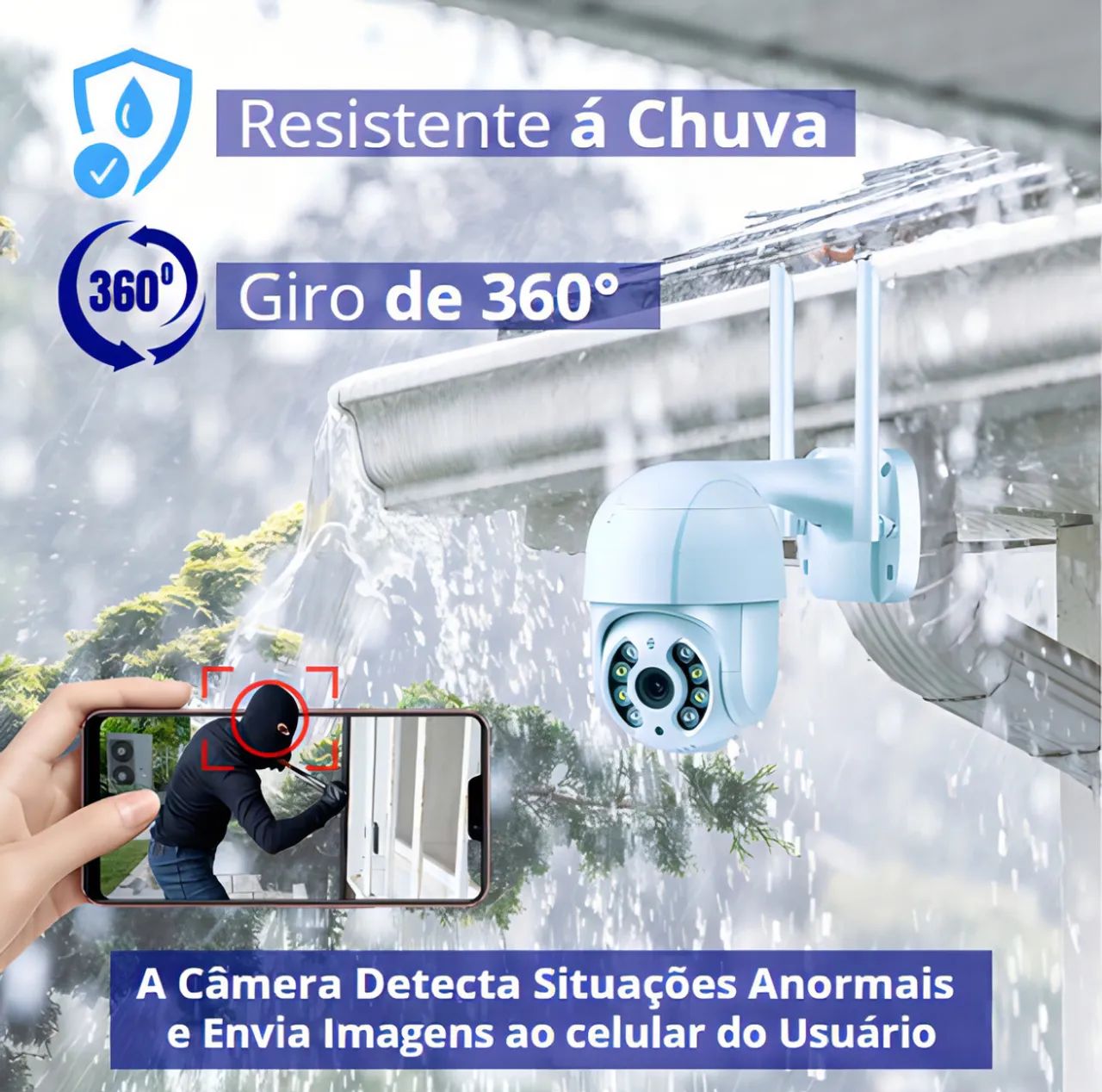 CÂMERA DE SEGURANÇA Wi-Fi SMART NOVA NA CAIXA - Foto 4