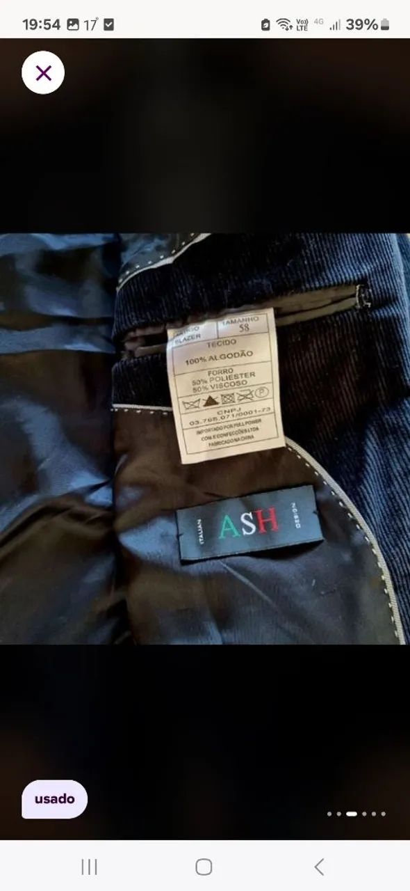 Blazer de Veludo Preto - Foto 3