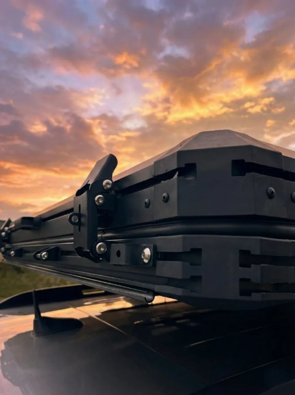 Barraca De Teto Automotiva De Casco Rígido Leaf - 2 Pessoas Verde-musgo - Foto 2