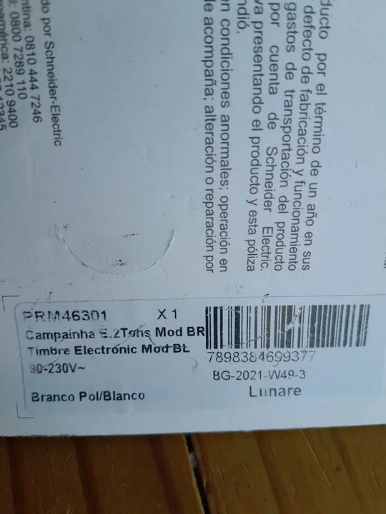 Campainha Elétrica Schneider - Nova - Foto 5