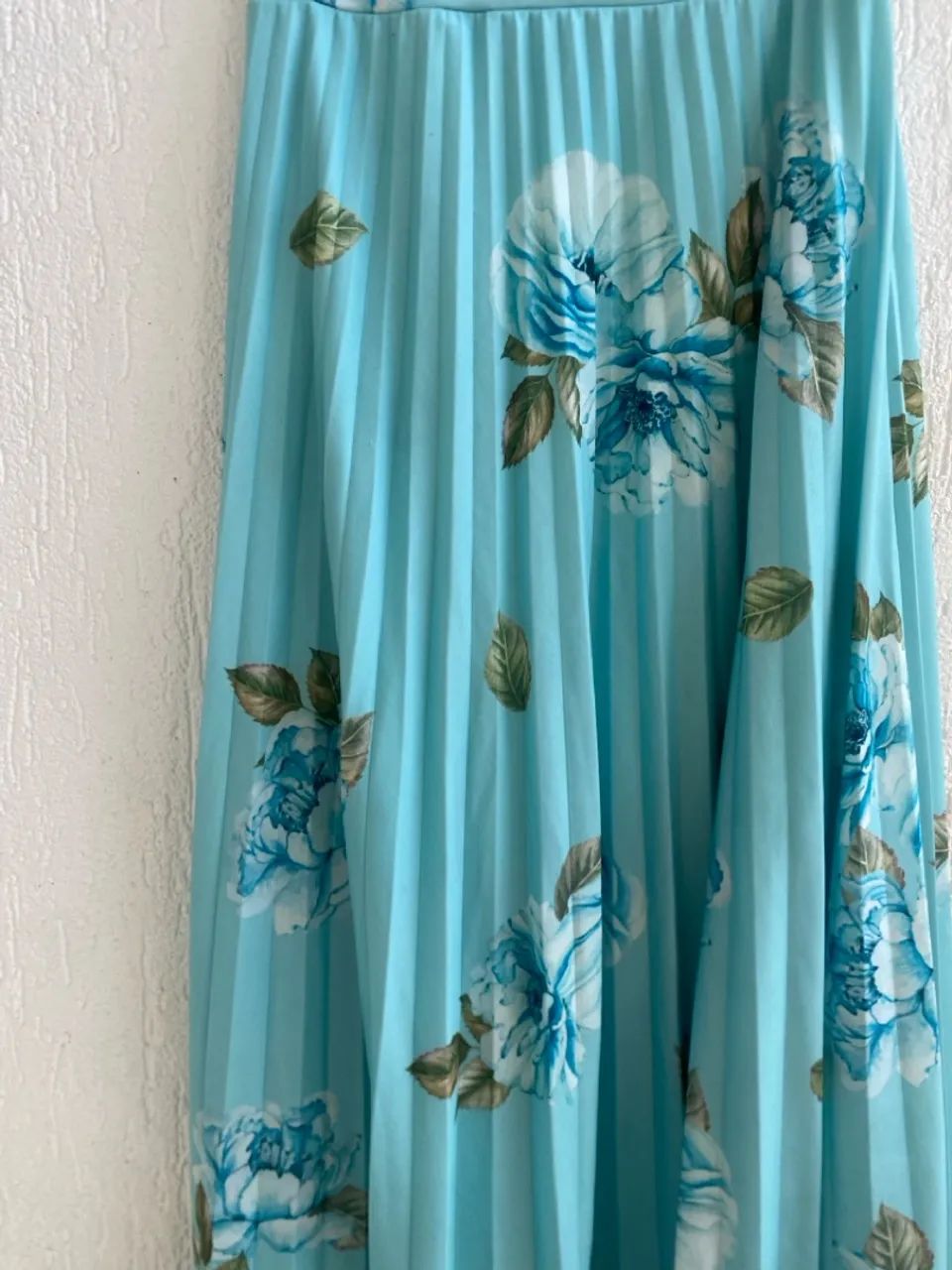 Saia Longa Plissada com Estampa Floral - Foto 2