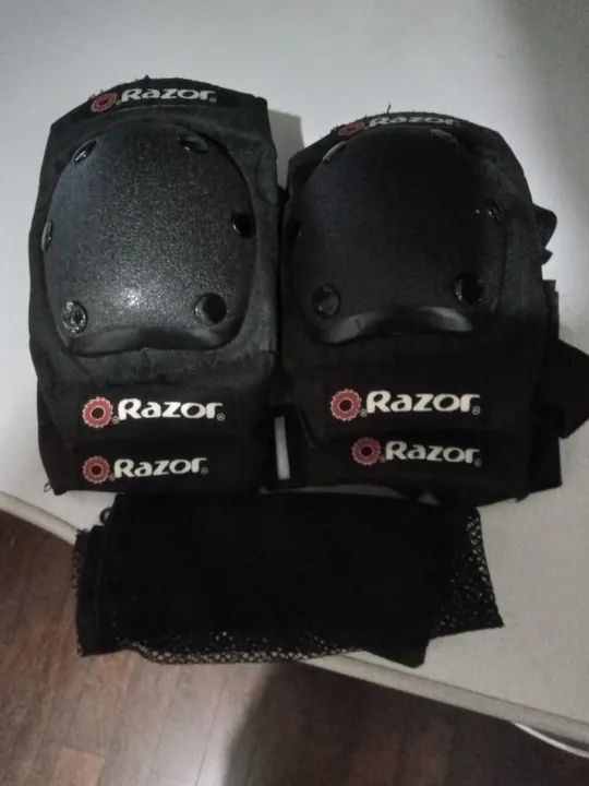 Joelheira, cotoveleira e capacete infantil / juvenil