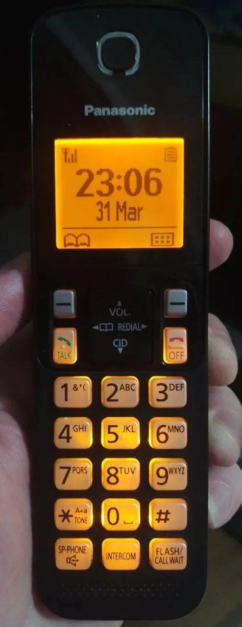 Telefone Fixo Panasonic com Display e Identificador de Chamadas