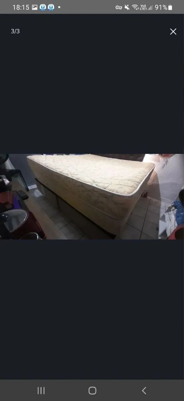 Cama Box king size com 2 colchões +rack retro  - Foto 2