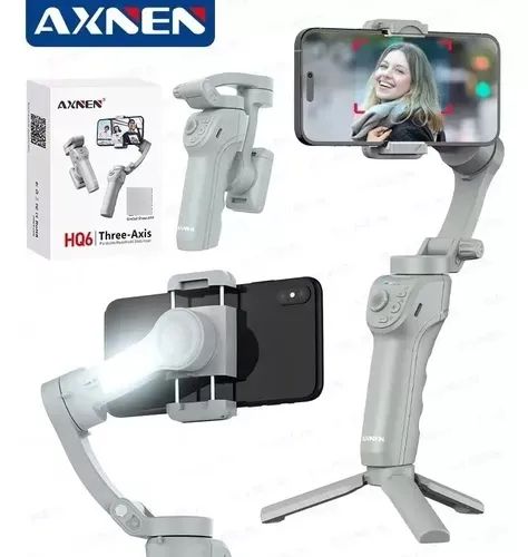 Gimbal Estabilizador Para Celular Axnen Hq6 3 Eixos Cinza - Foto 4