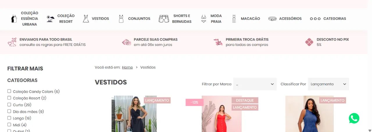 Template Lojas Virtuais Femininas SUA LOJA – Moda Feminina