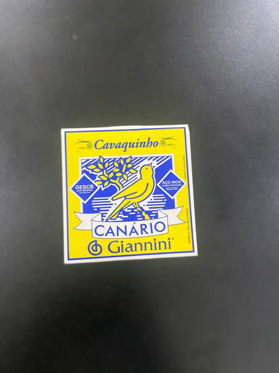 Jogo De Cordas Para Cavaco Cavaquinho Aço Giannini Canário