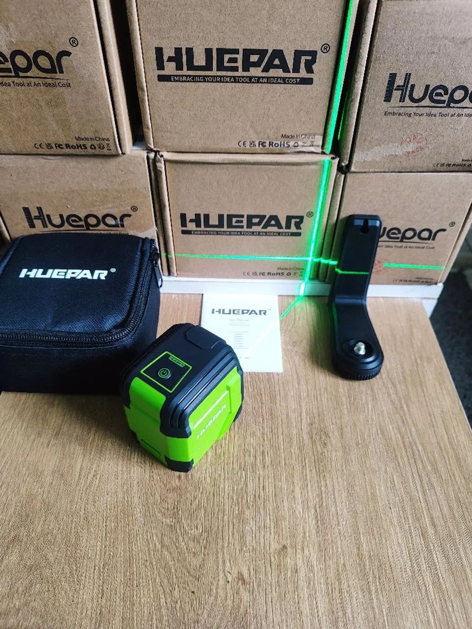 Nível A Laser Huepar Osram 2 linhas Verdes 30M<br>