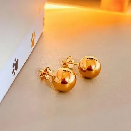 Brincos Bola Semi Jóia 